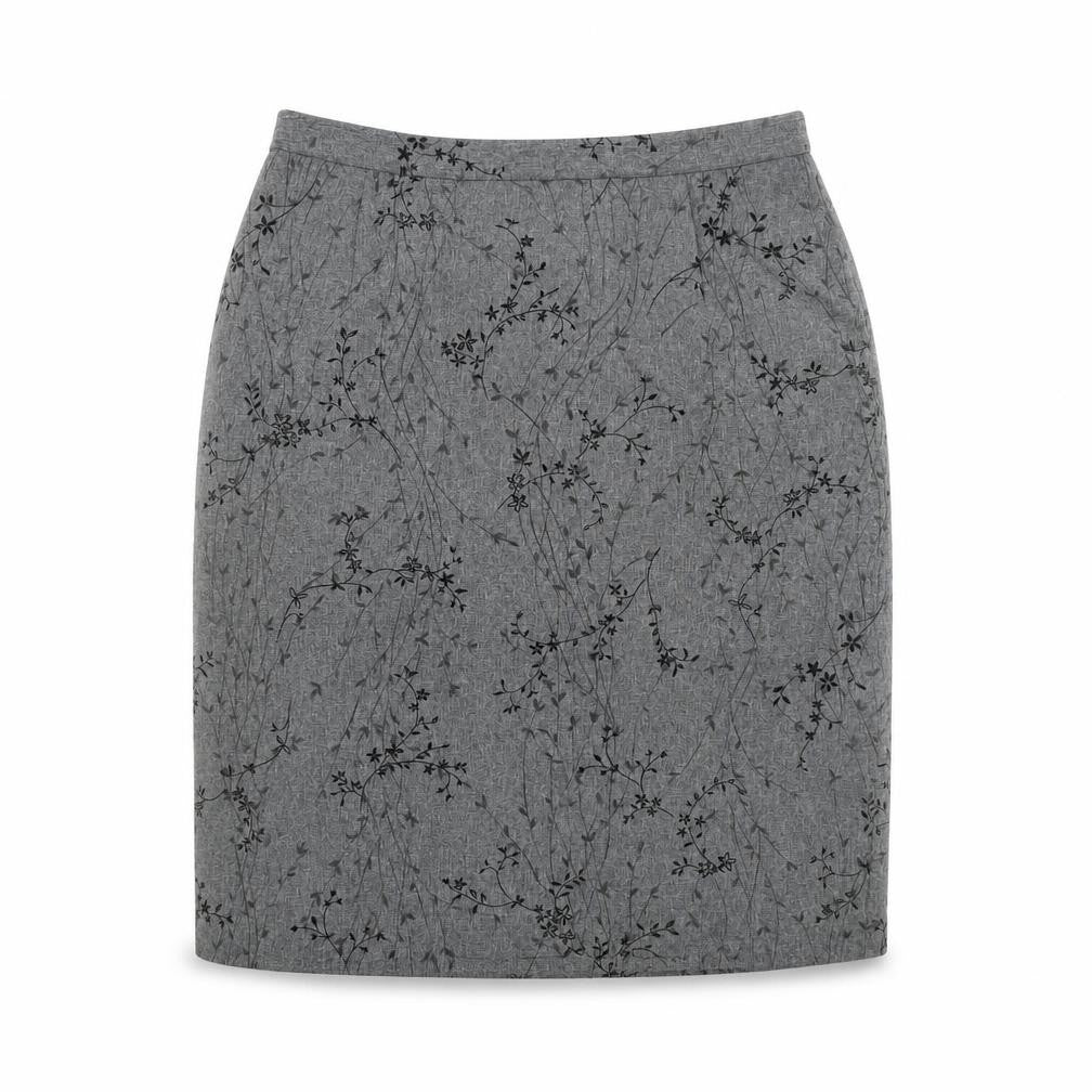 Mackays Women’s Grey Floral Pencil Skirt Size 14 Workwear