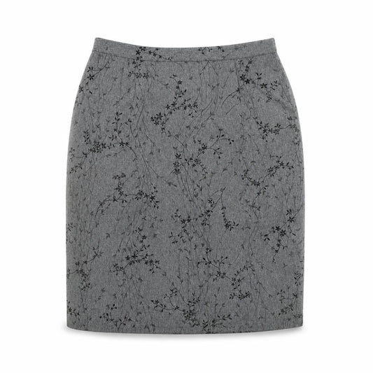 Mackays Women’s Grey Floral Pencil Skirt Size 14 Workwear
