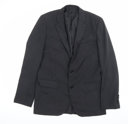 Fellini Traveller Men's Grey 36R Blazer Jacket Single-Breasted