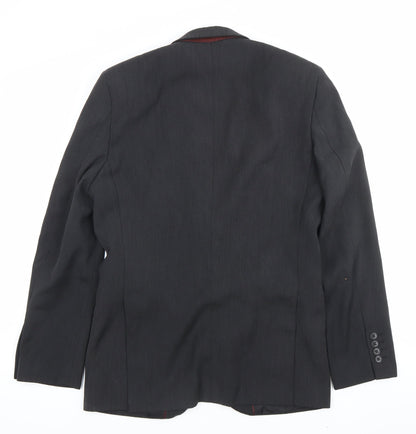 Fellini Traveller Men's Grey 36R Blazer Jacket Single-Breasted