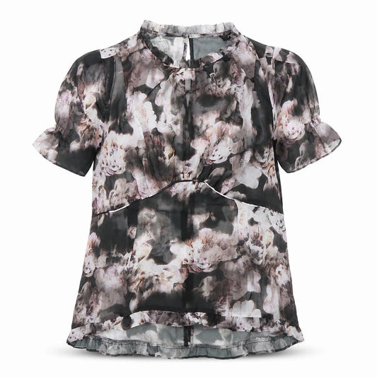 Next Womens Floral Sheer Chiffon Blouse Size 8 Multicoloured Tunic