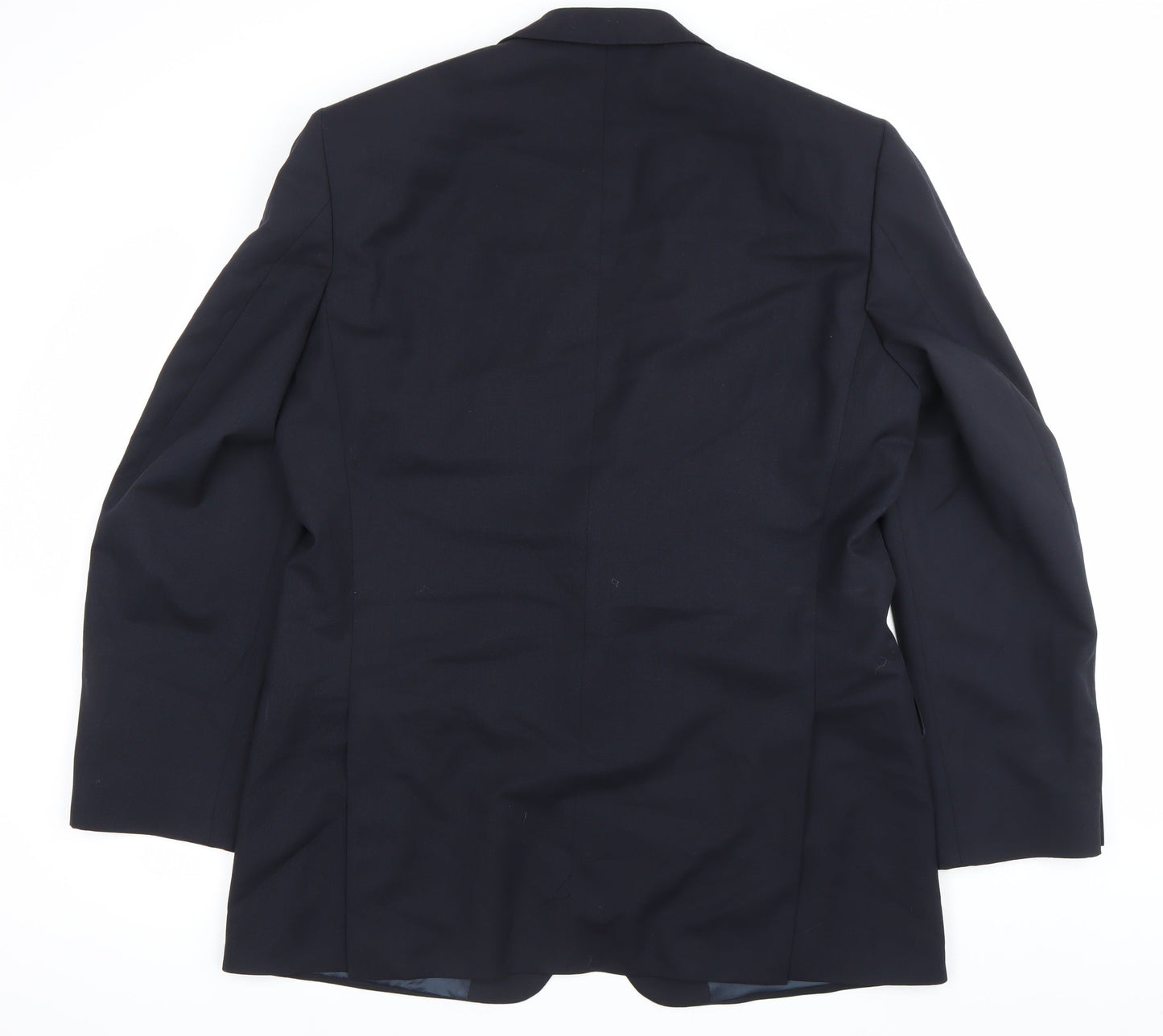 Marks and Spencer Men’s Navy Blue 42L Wool Blend Blazer Jacket