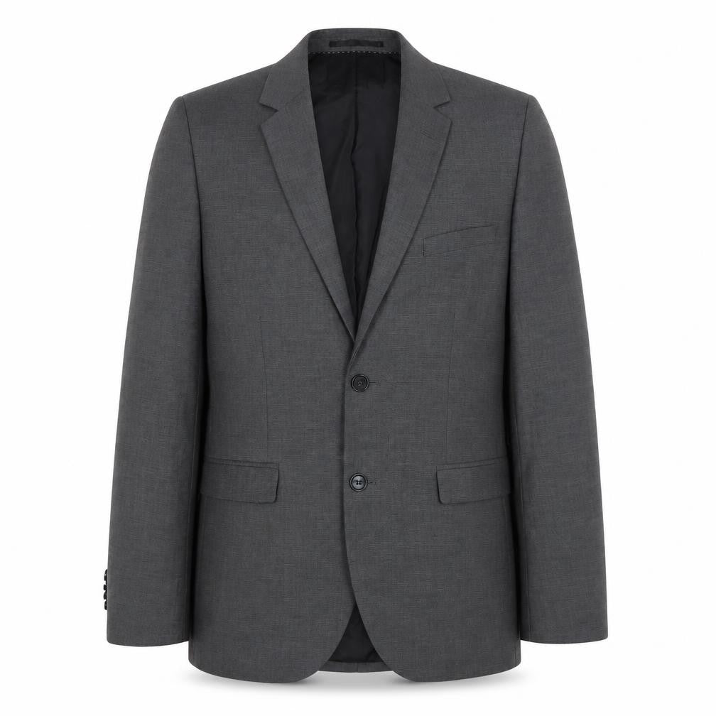 H&M Men Grey Blazer Jacket Size L 40 Regular Fit Two Button