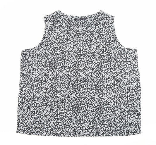 Marks and Spencer Women’s Black White Animal Print Tank Top Size 22