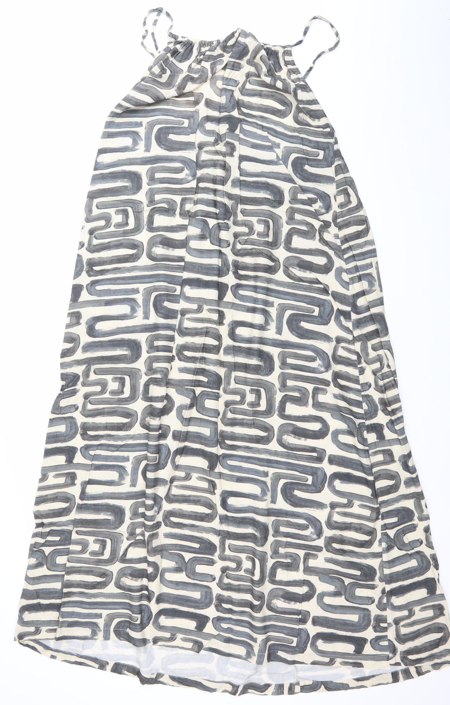 Zara Women’s Multicoloured XS Slip Dress Geometric Midi Summer