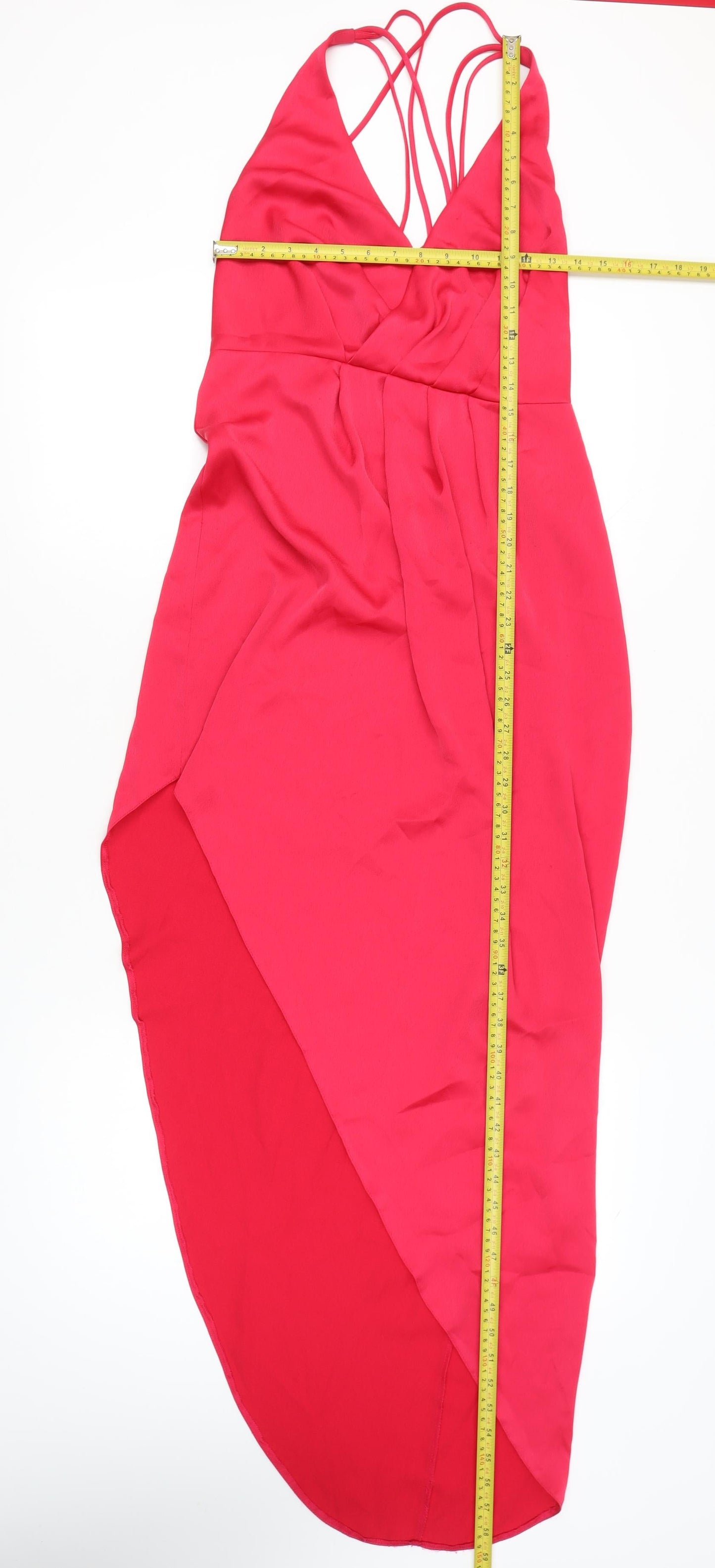 ASOS Women’s Red Size 12 Hi-Low Wrap Cocktail Party Dress