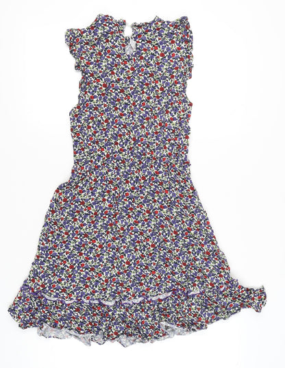 Oasis Womens Multicoloured Floral A-Line Dress Size 10