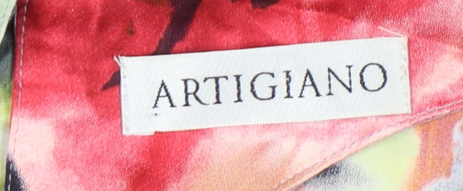 Artigiano Womens Multicoloured Silk Floral Blouse UK 12