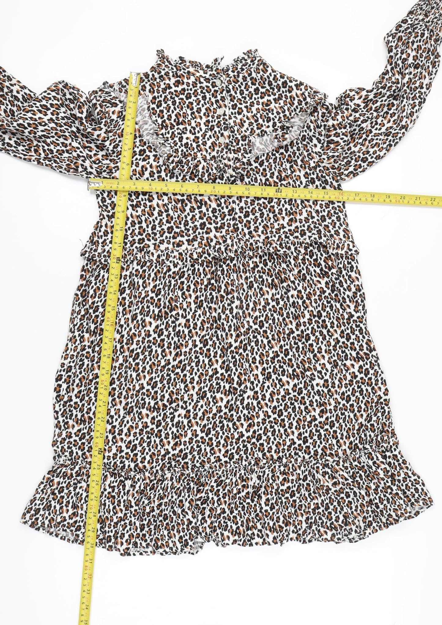 Marks and Spencer Girls Leopard Print A-Line Dress 10-11 Years