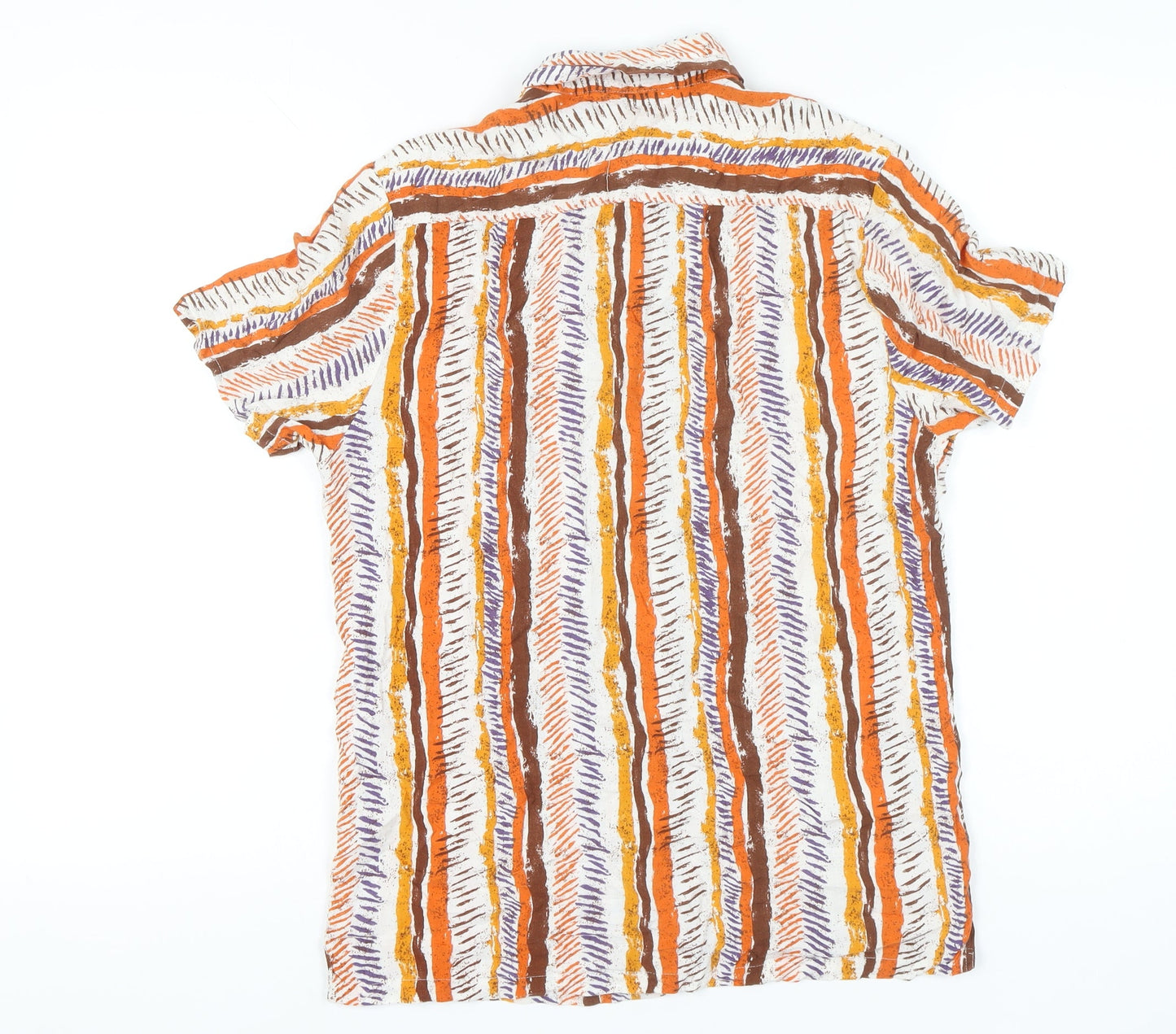 ASOS Design Men’s Striped Viscose Short Sleeve Shirt S