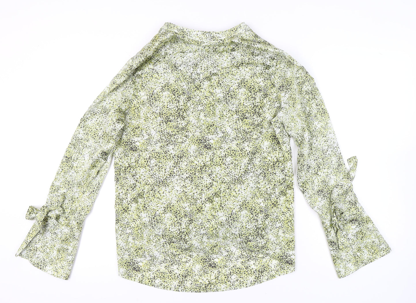 Next Womens Green Floral Long Sleeve Blouse Size 14