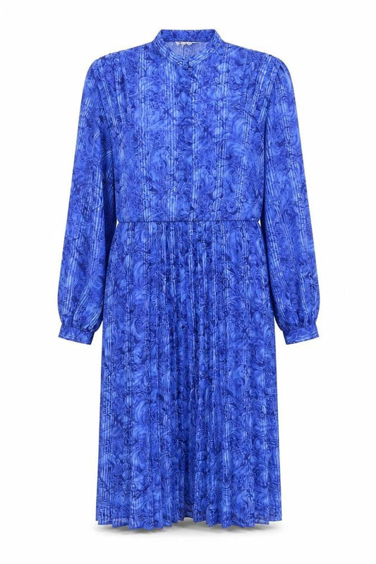 Jersey Masters Women’s Blue Size 12 Vintage Pleated Shirt Dress