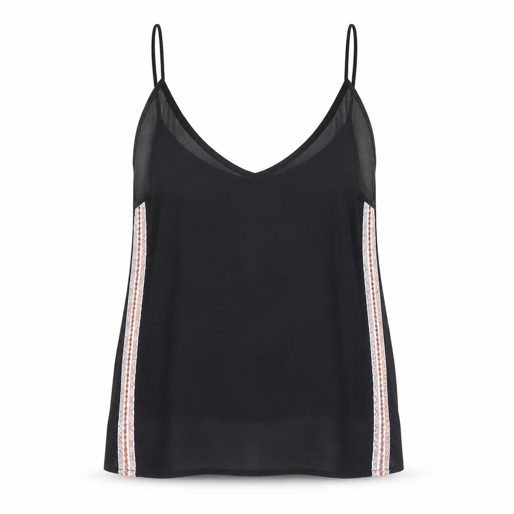 Hearts & Bows Womens Black V-Neck Camisole Tank Top Size 10