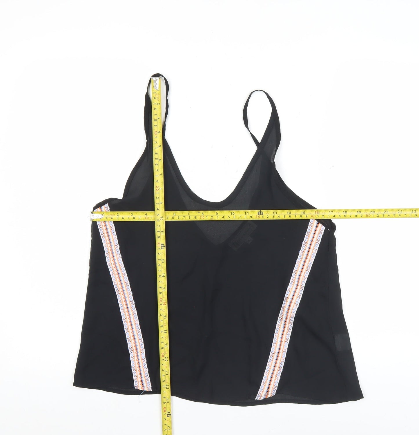 Hearts & Bows Womens Black V-Neck Camisole Tank Top Size 10