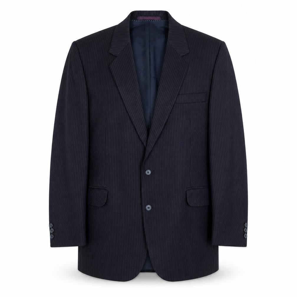 Centaur Mens Blue Pinstripe Wool Blazer Jacket 42R Classic Fit