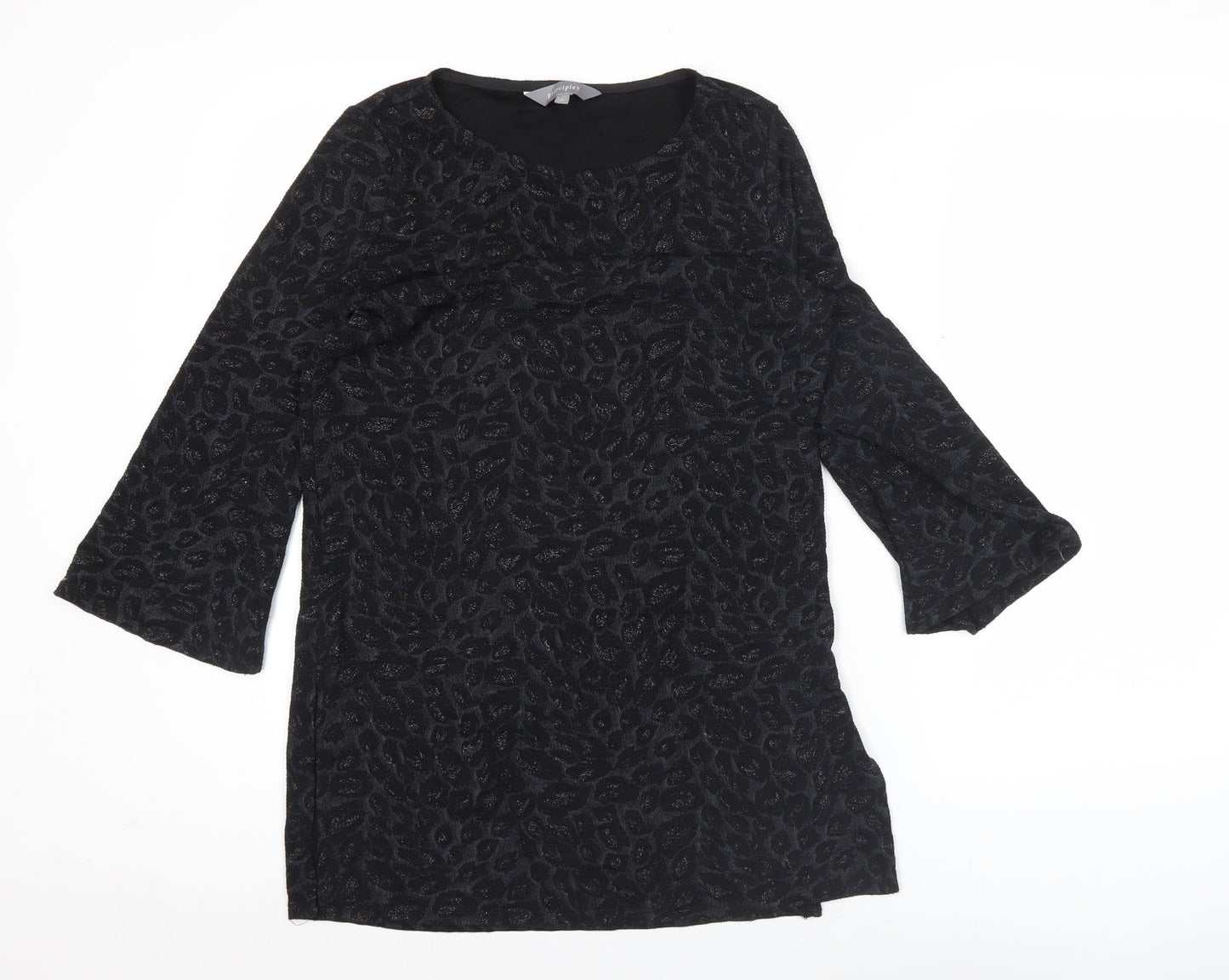 Principles Women’s Black Animal Print Shift Dress Size 10