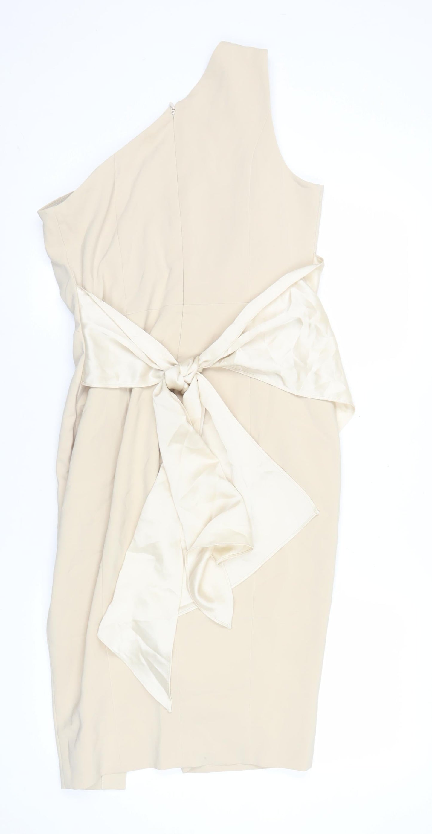 Lavish Alice Women’s Beige Knee Length Sheath Dress Size 12