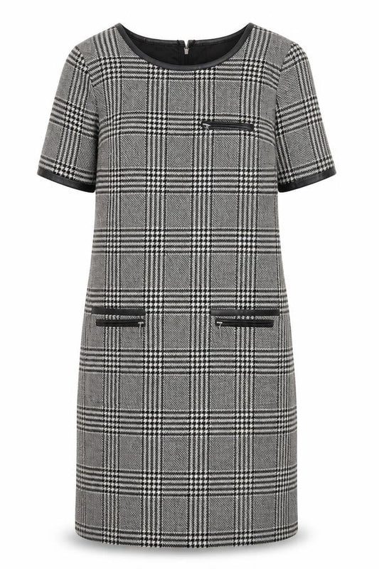 Marks & Spencer Women’s Grey Check Shift Dress Size 6