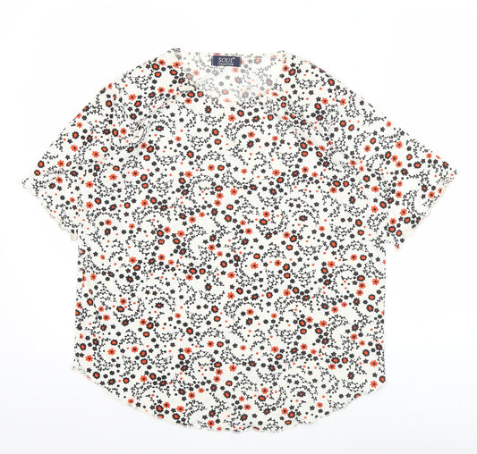 Soul Collection Womens Multicoloured Floral T-Shirt M Short Sleeve