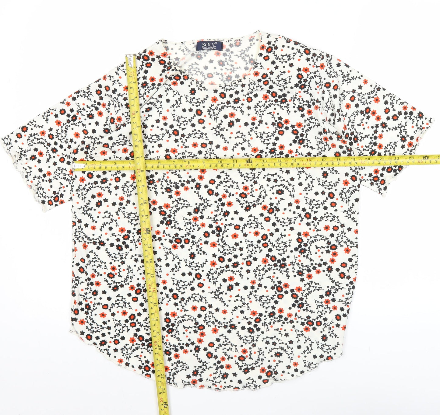 Soul Collection Womens Multicoloured Floral T-Shirt M Short Sleeve