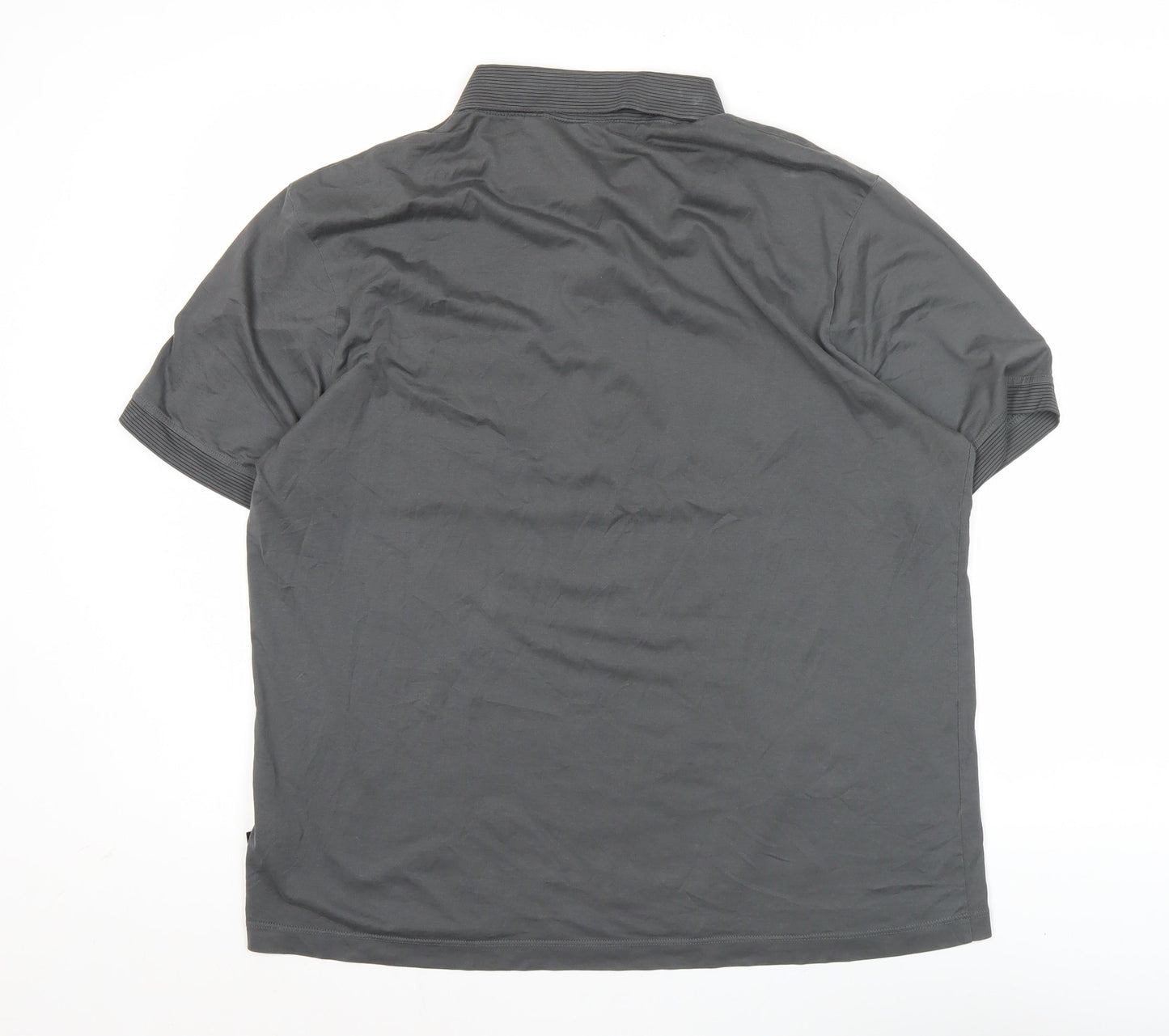 Ted Baker Men’s Grey Cotton Polo Shirt Size S Short Sleeve