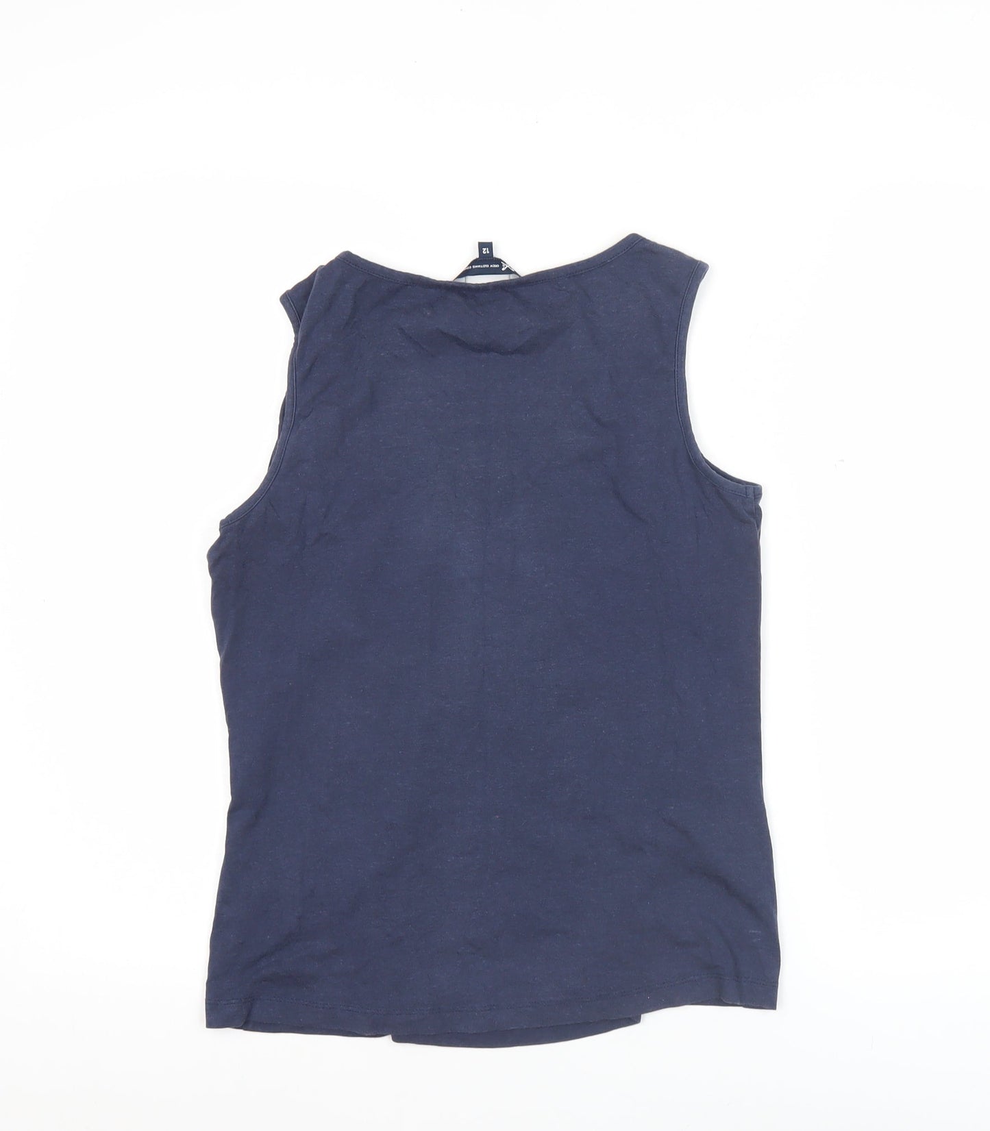 Crew Clothing Company Womens Blue Size 12 Tank Top Cotton Blend