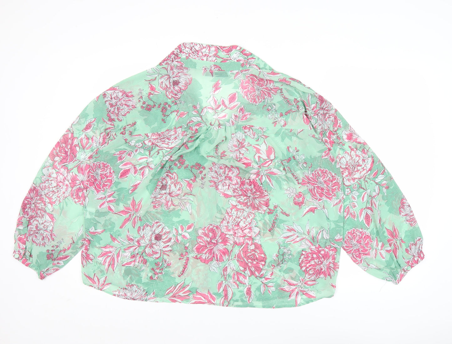 Zara Women’s Multicoloured Floral Chiffon Blouse Size L