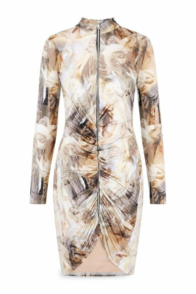 PRETTYLITTLETHING Women’s Multicoloured Size 8 Bodycon Midi Dress