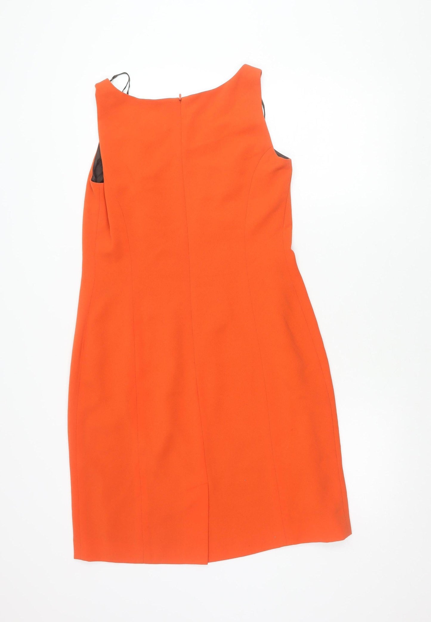 Roman Originals Women’s Orange Sheath Dress Size 12 Sleeveless