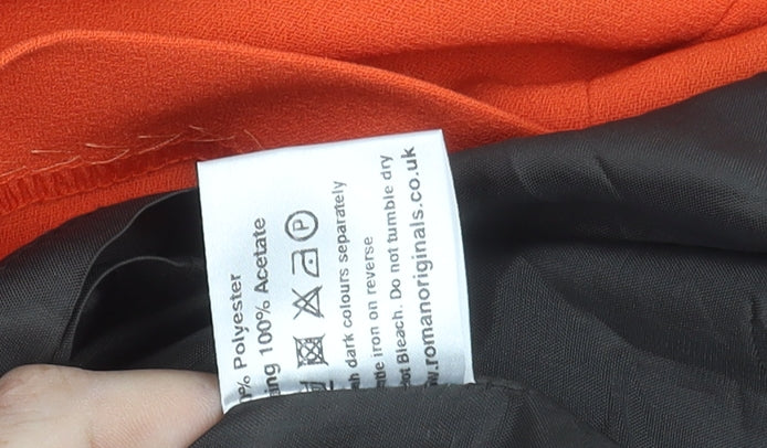 Roman Originals Women’s Orange Sheath Dress Size 12 Sleeveless