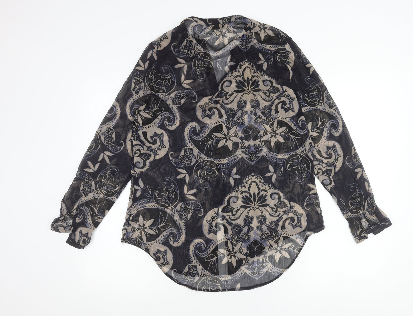 Soon Womens Multicoloured Paisley Tunic Blouse Size 10