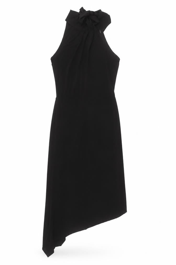 Oasis Womens Black Size 10 Sheath Dress Sleeveless Bow Formal