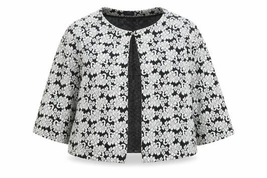 Marks & Spencer Women Black Floral Jacket Size 12 Regular Fit