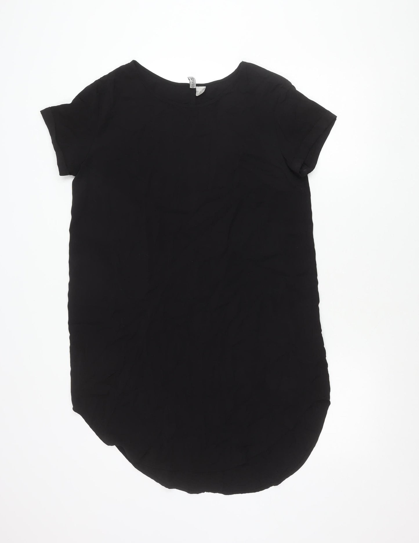 H&M Divided Women’s Black Size 12 Basic Short Sleeve T-Shirt
