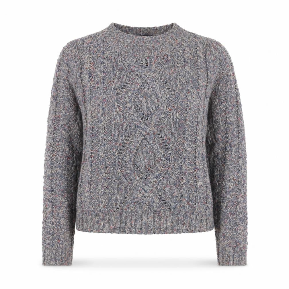 Marks & Spencer Womens Purple Cable-Knit Jumper Size 14