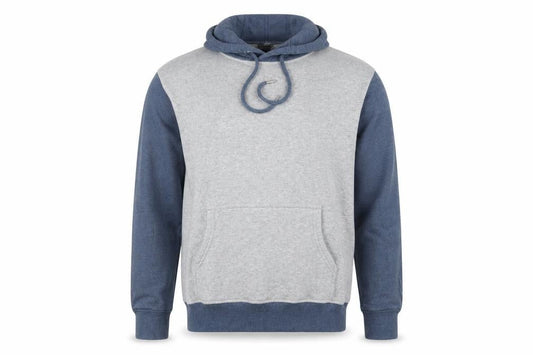 Saks Fifth Avenue Men's Grey Blue Pullover Hoodie Size M Hooded