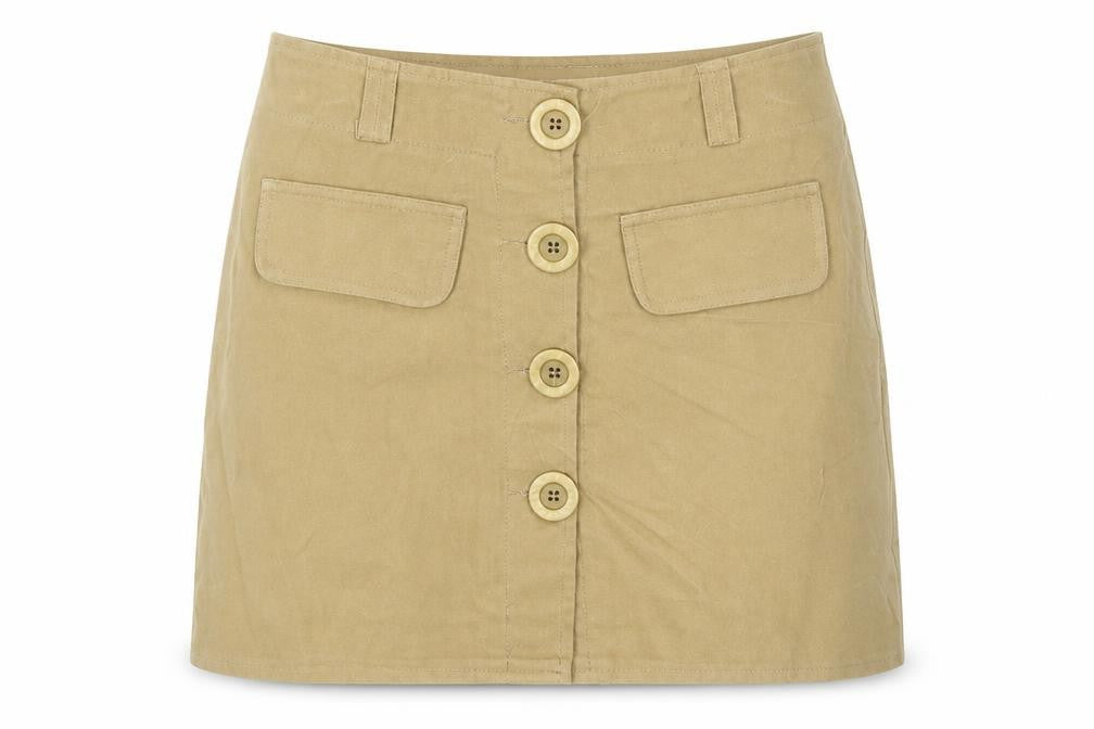 Madlen Womens Beige Wool Blend Short Pencil Skirt Size S UK 8