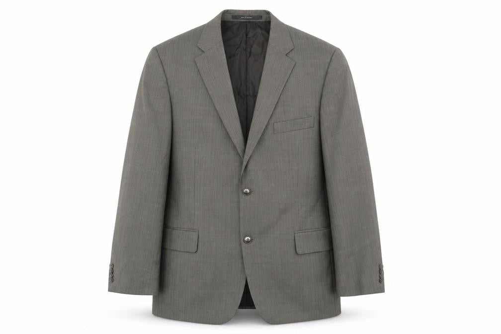 Return Men's Brown Check Blazer Size 38 Regular Fit Notch Lapel