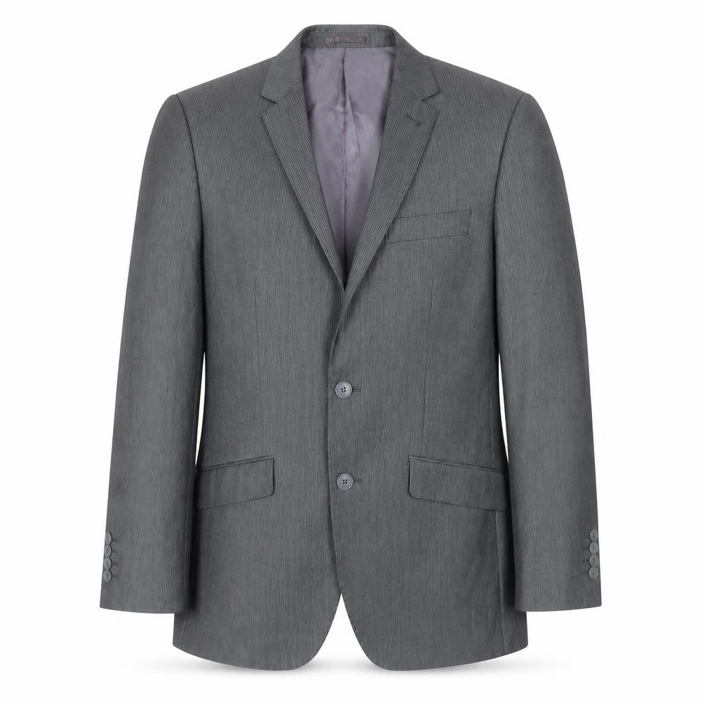 F&F Men’s Grey 38R Pinstripe Blazer Single-Breasted Jacket