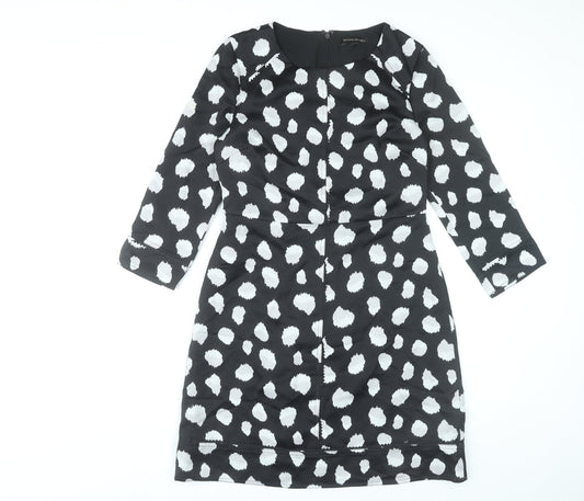 Banana Republic Women’s Black Polka Dot Sheath Dress Size 8 Knee Length