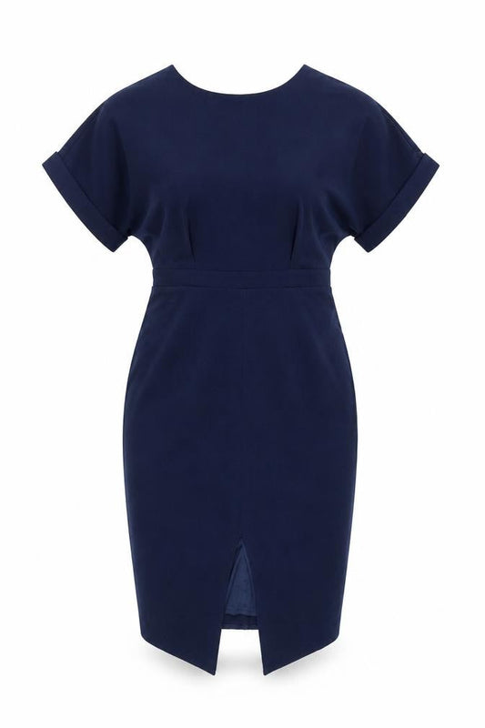 ASOS Women Blue Size 10 Sheath V-Neck Short Sleeve Dress