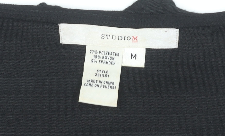 Studio M Women’s Black Bodycon Knee Length Dress Size 12