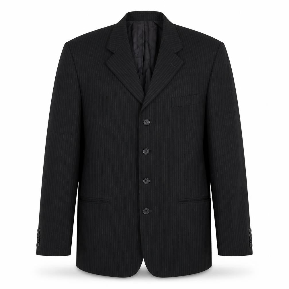 Principles Men’s Black Pinstripe Wool Blend Blazer Jacket 42L