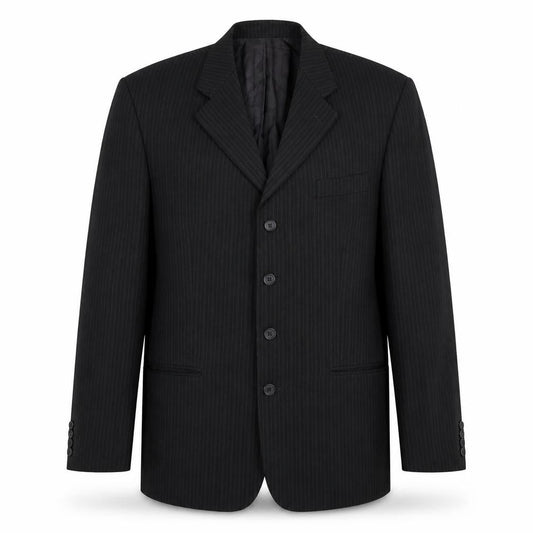 Principles Men’s Black Pinstripe Wool Blend Blazer Jacket 42L