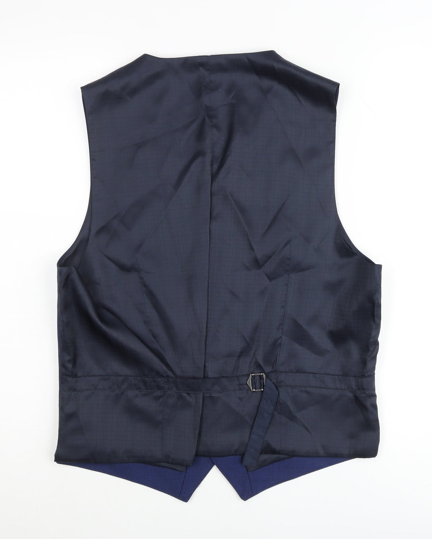Marks and Spencer Men's Blue Wool Waistcoat Size M 38-40 inch Chest Formal