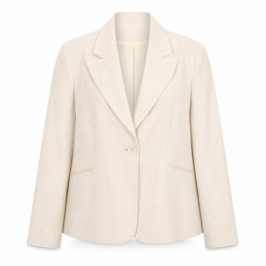 Canvas Women’s Ivory Size 16 Single-Breasted Suit Jacket