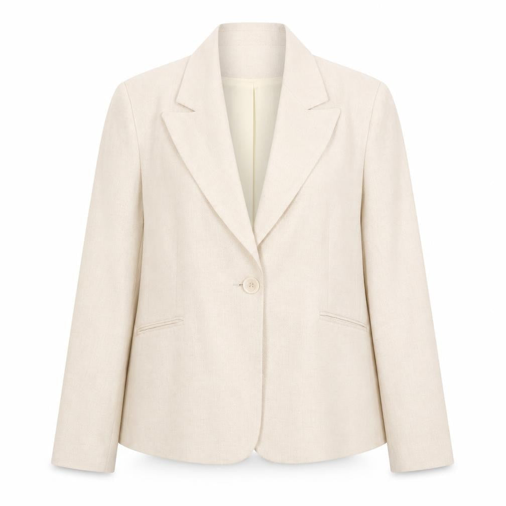 Canvas Women’s Ivory Size 16 Single-Breasted Suit Jacket
