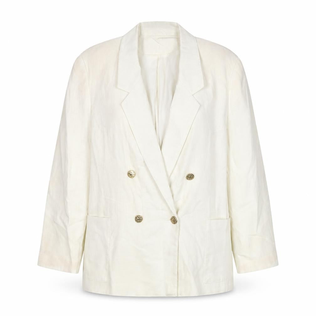 Debenhams Women Ivory Double-Breasted Blazer Jacket UK 16