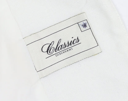 Debenhams Women Ivory Double-Breasted Blazer Jacket UK 16