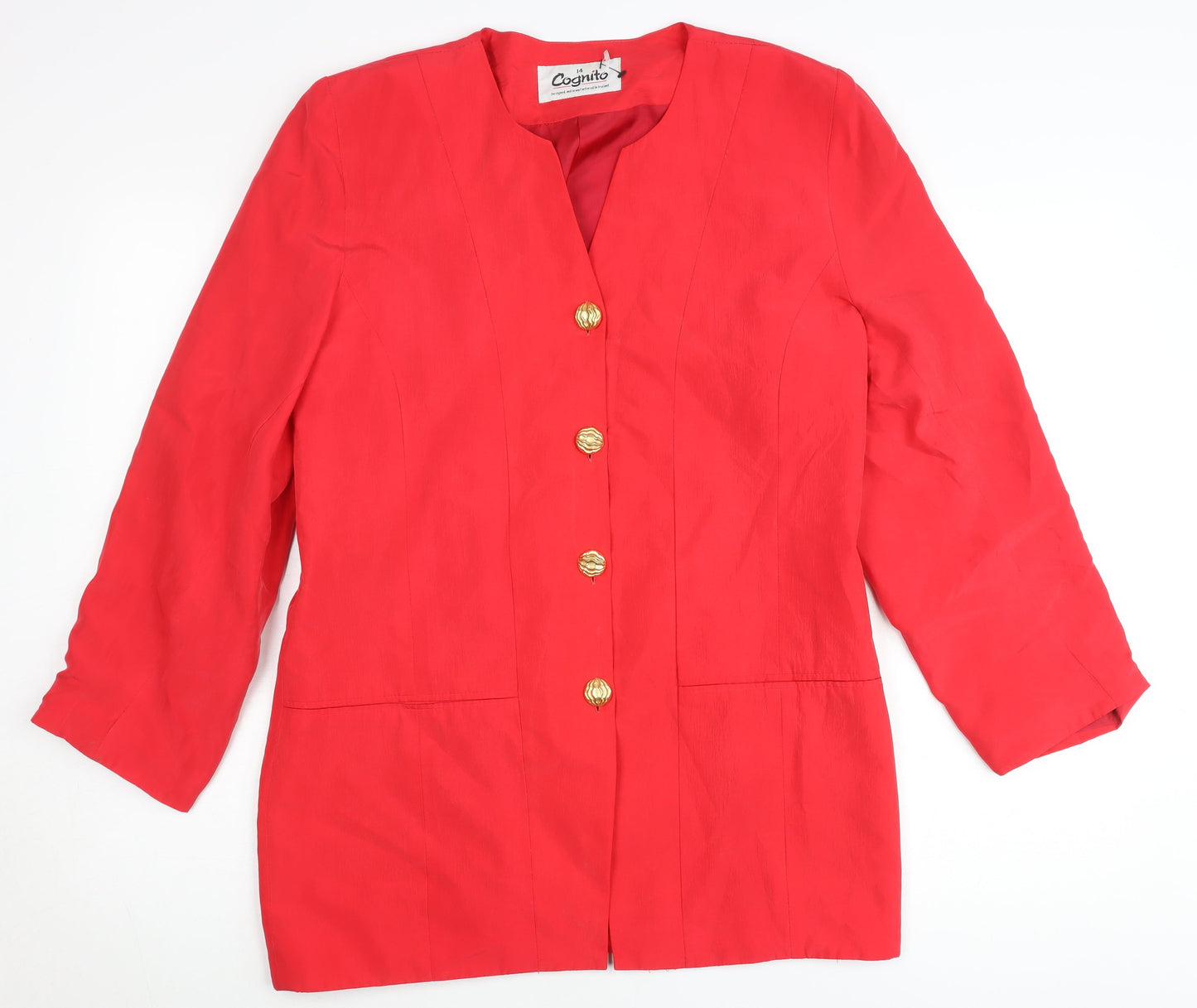 Cognito Women Red Size 14 Single Breasted Suit Jacket